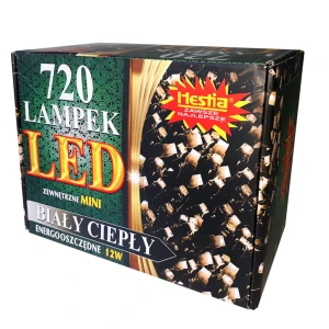 GIRLANDA ZEWNĘTRZNA 720 LED – KOLOR ŚWIATŁA CIEPŁY BIAŁY