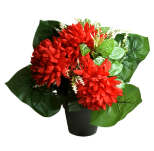 KOMPOZYCJA BUKIETOWA W DONICY- 3 KWIATY