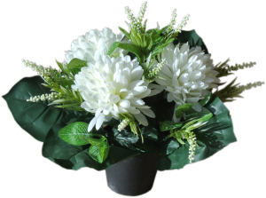 KOMPOZYCJA BUKIETOWA W DONICY- 3 KWIATY