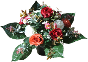 KOMPOZYCJA BUKIETOWA W DONICY – 10 RÓŻ